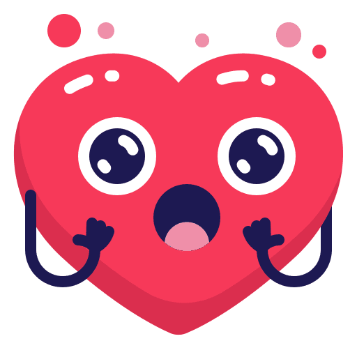 Heart, shock, surprised sticker