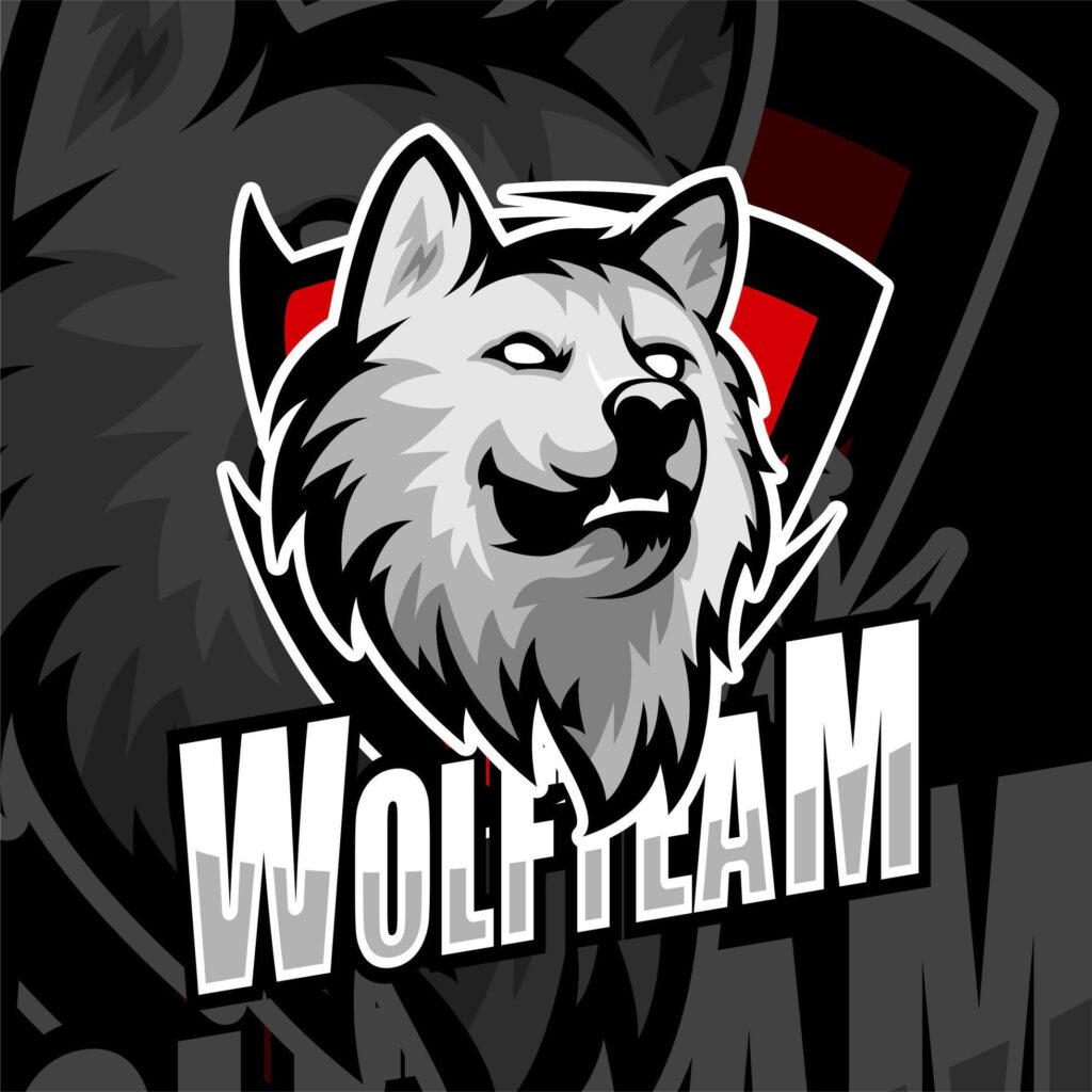 Wolf Head Team Esports Logo Stock Free