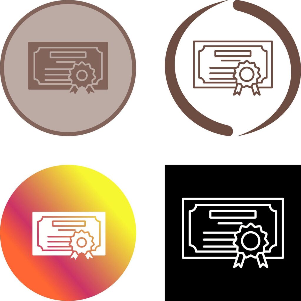 Diploma Icon Design Stock Free