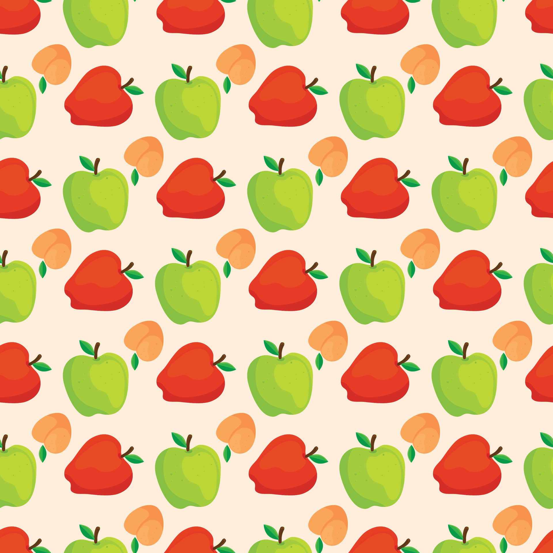 Candy Apples Seamless Pattern Design Free Vector