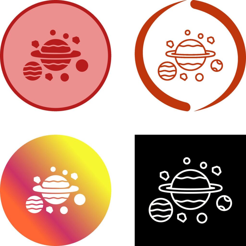 Planets Icon Design Stock Free