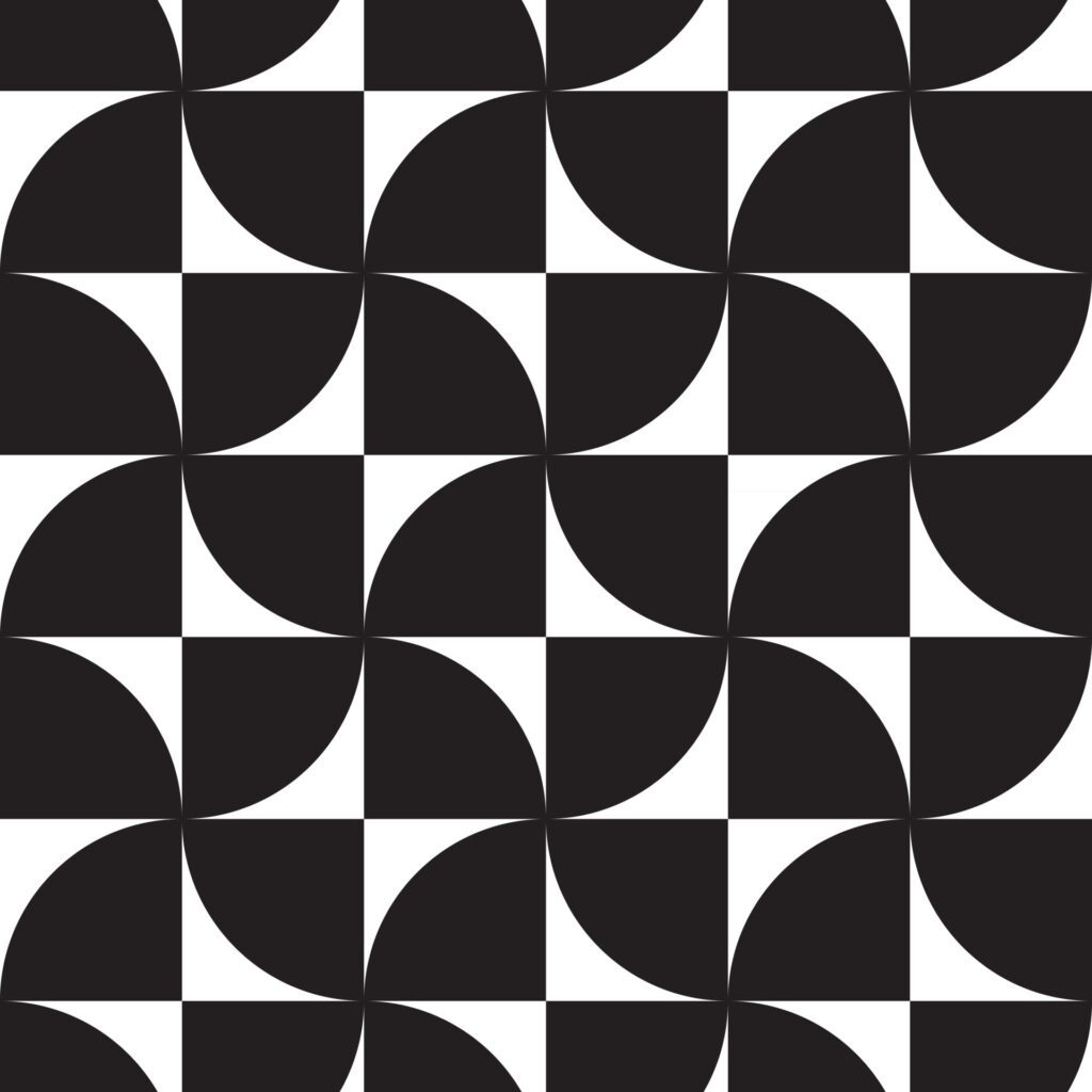 Black and white hypnotic background Abstract Seamless Pattern Free Vector