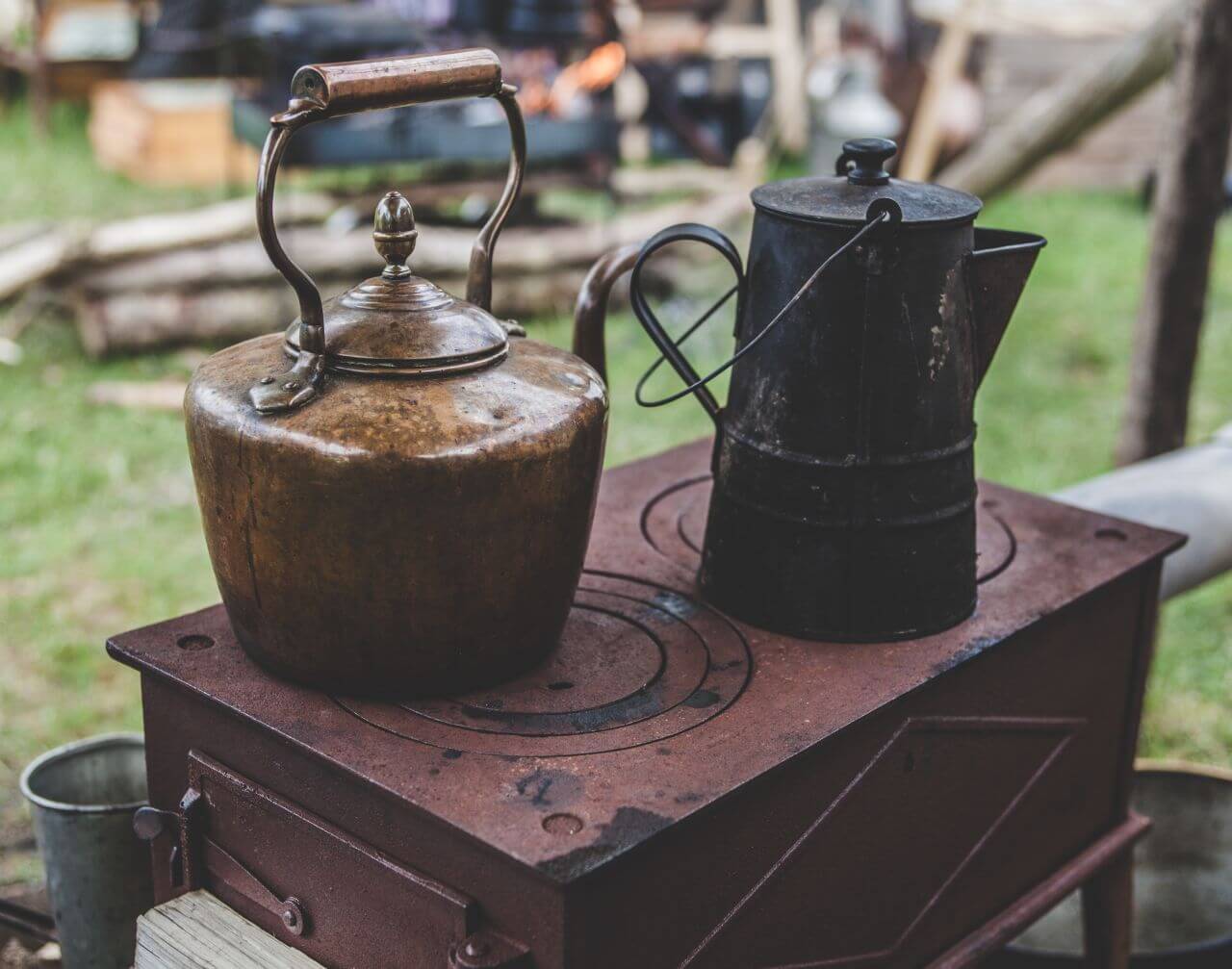 Antique Kettle Stove Stock Free