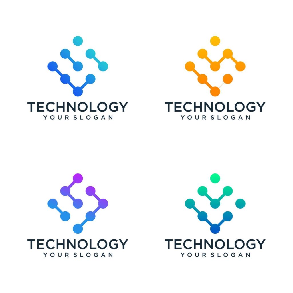 Abstract technology logo template vector icon Stock Free and Free SVG