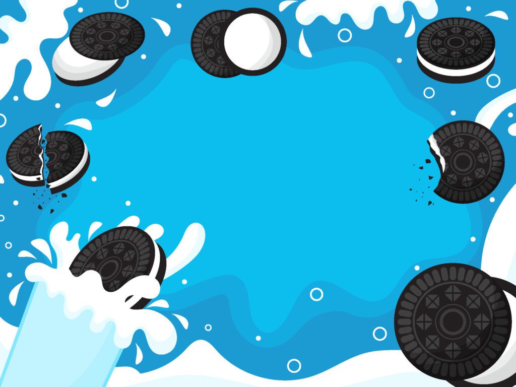 Flat Cookies and Milk Background Free Vector