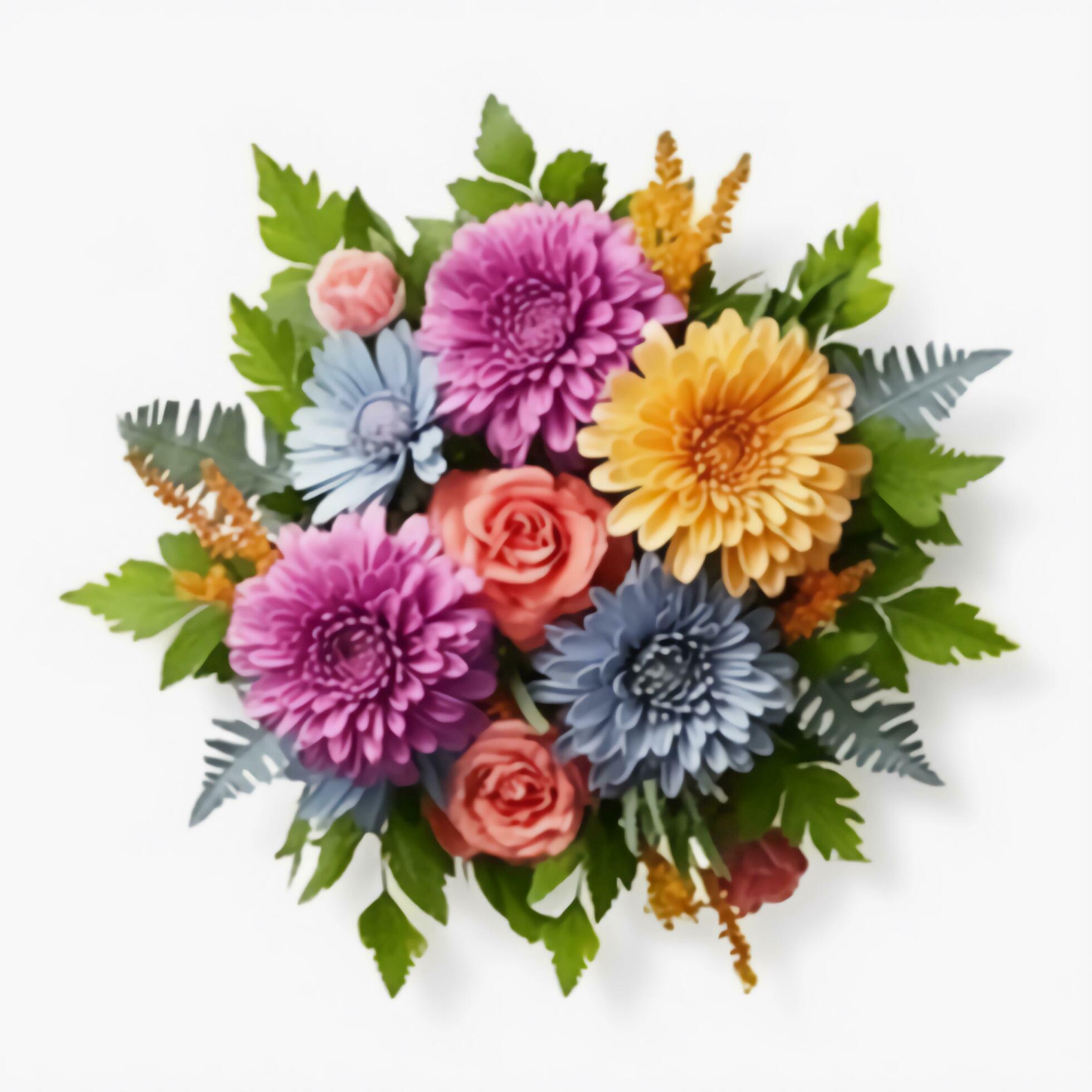 A colorful bouquet of flowers. AI Generated. Stock Free