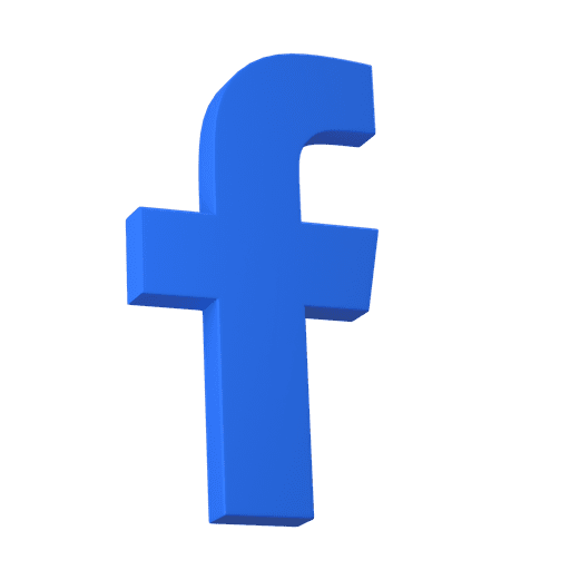 App, logo, facebook 3D illustration