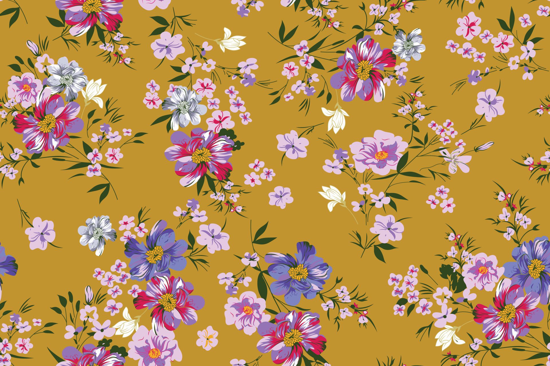 Seamless Floral Pattern in vector. Free Vector