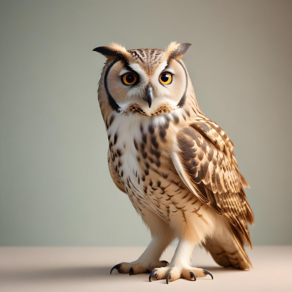 owl on lite background Stock Free