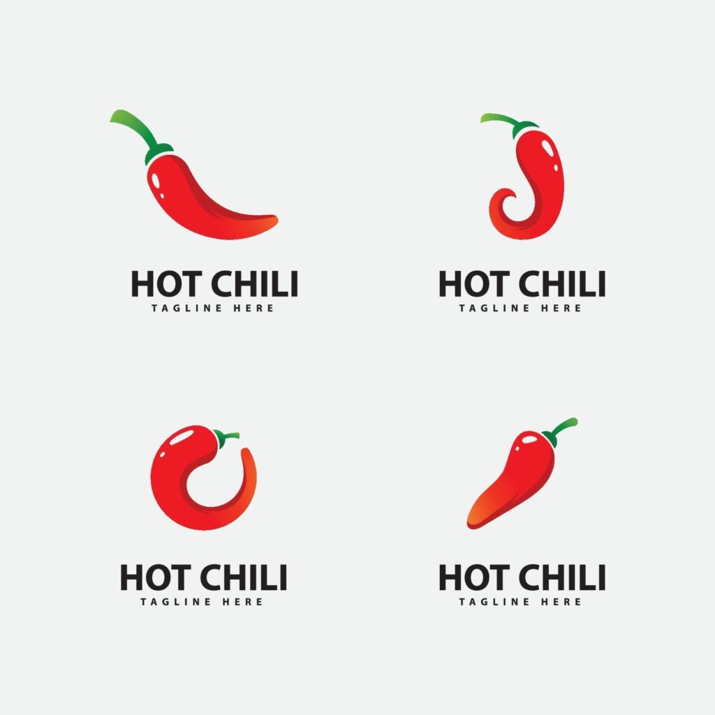 Spicy Chili logo icon vector Red Pepper logo template Stock Free