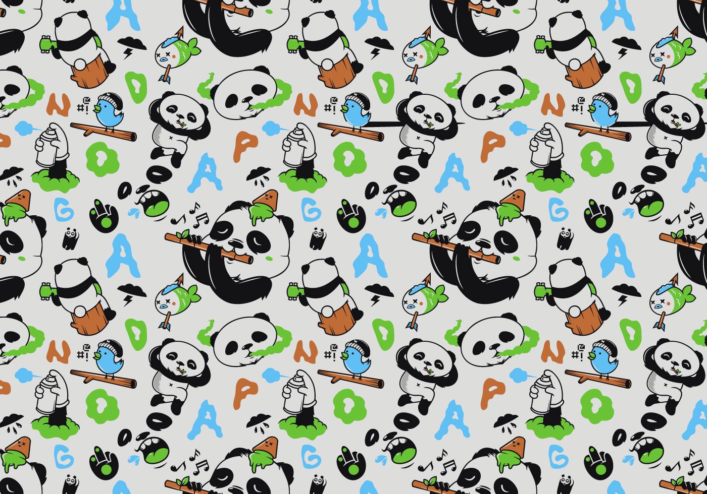 Vector Seamless Panda Pattern Free Vector and Free SVG