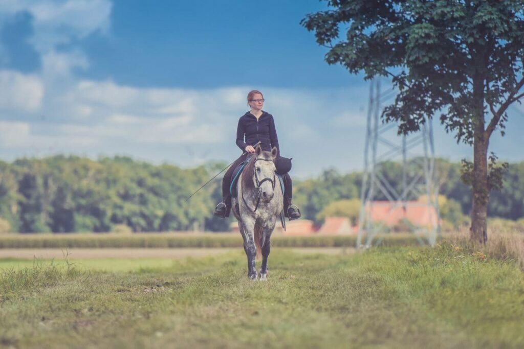 Girl Horse Field Vintage Stock Free