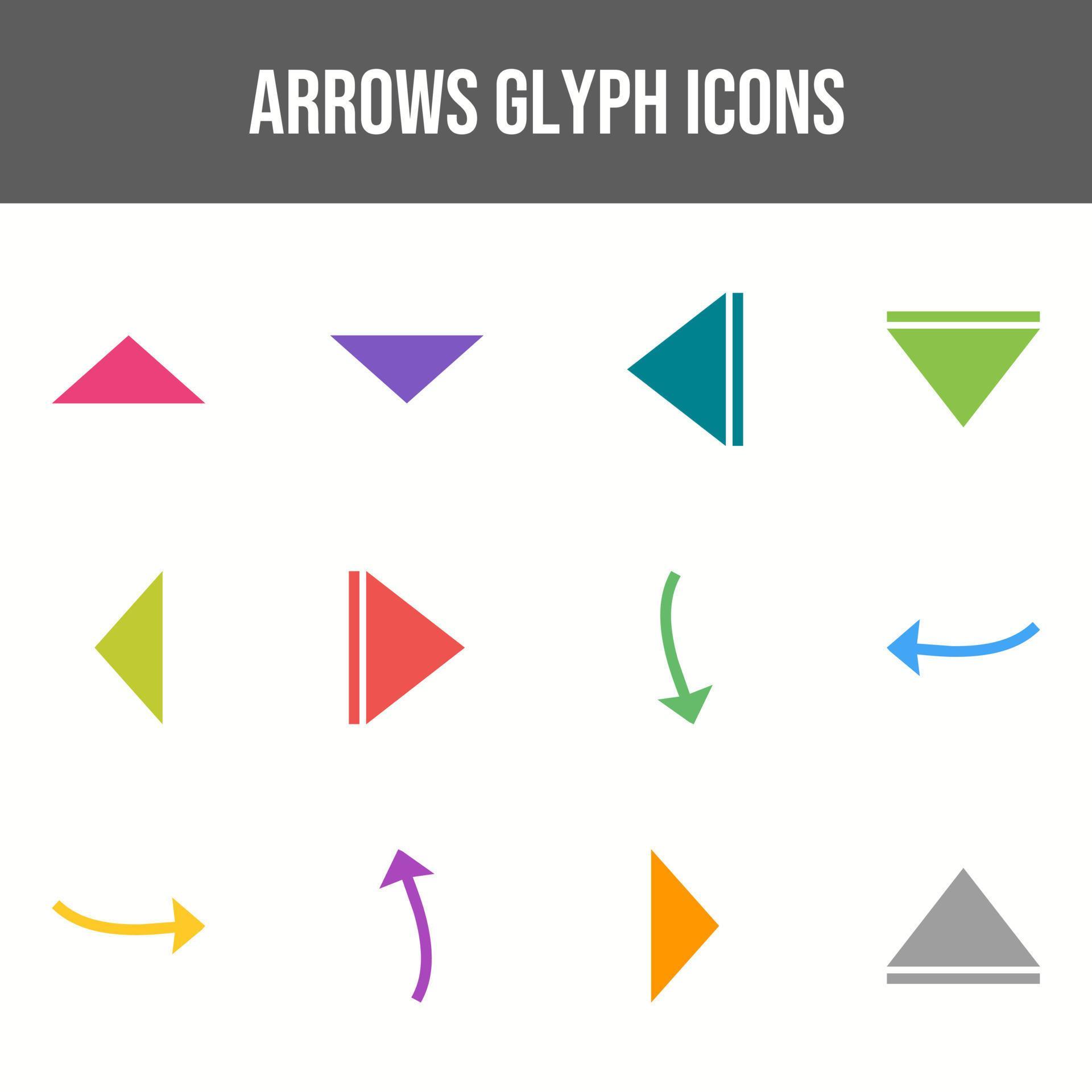 Beautiful Arrows vector icon set Stock Free