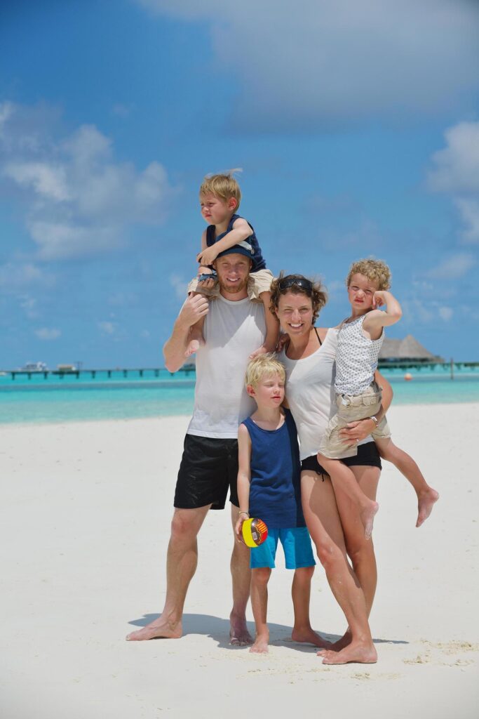 happy family on vacation Stock Free