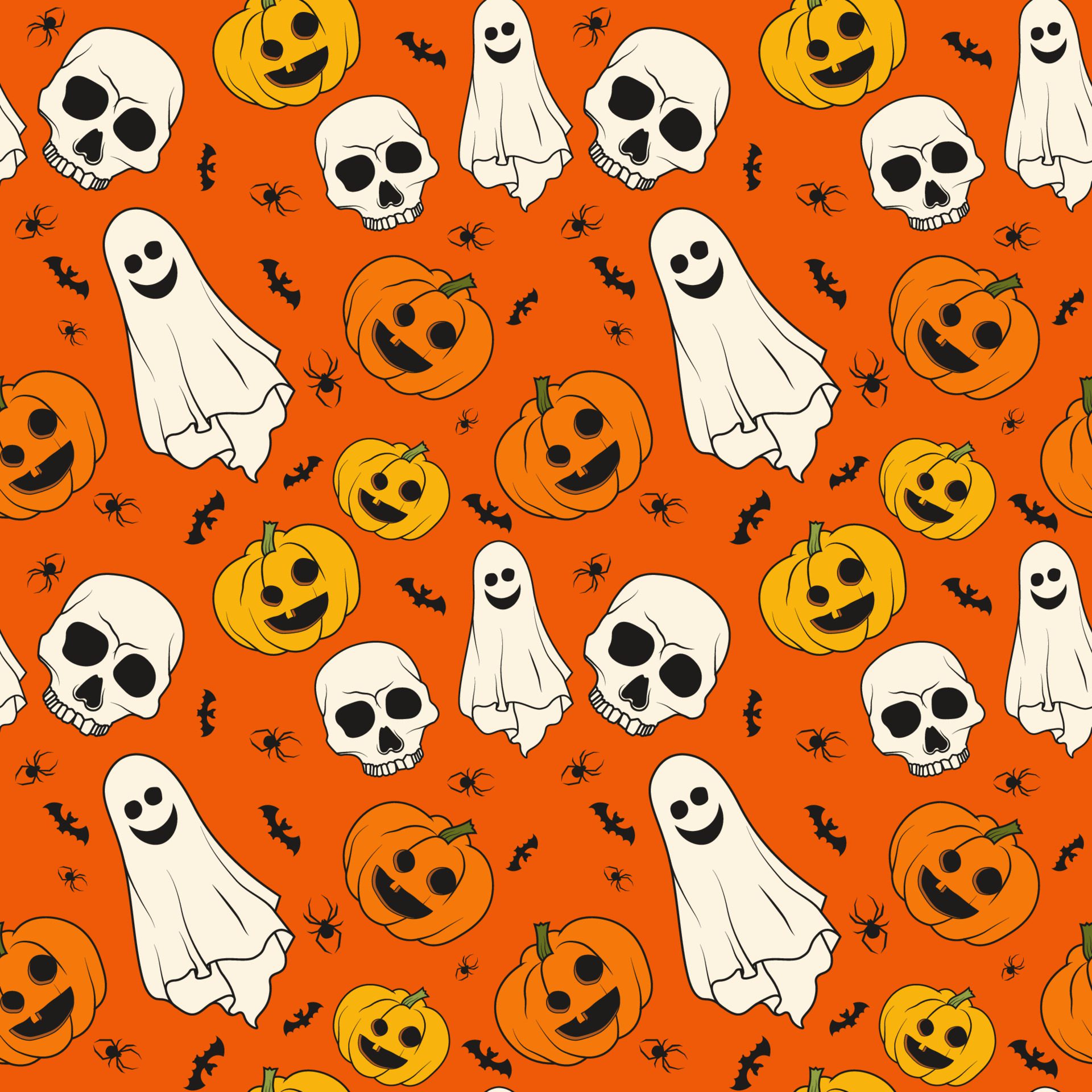 Abstract halloween pattern design background. Vector. Free Vector