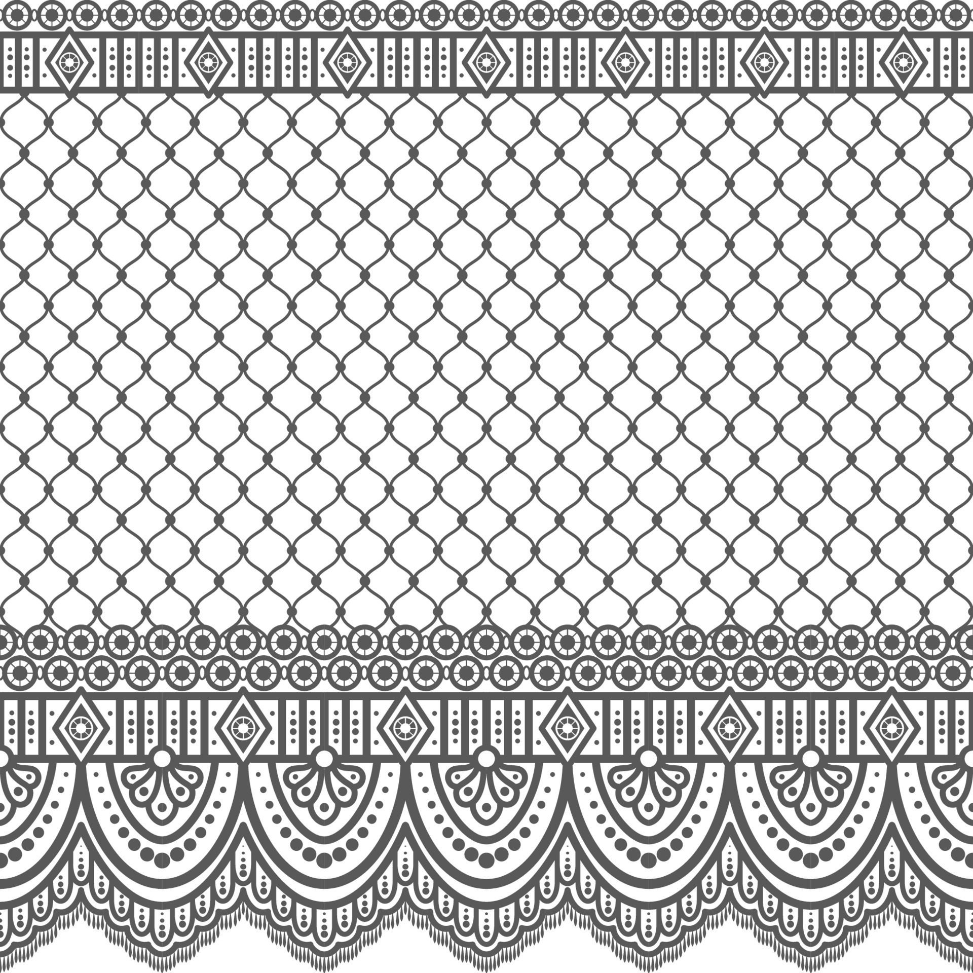 Lace seamless pattern with flowers Free Vector