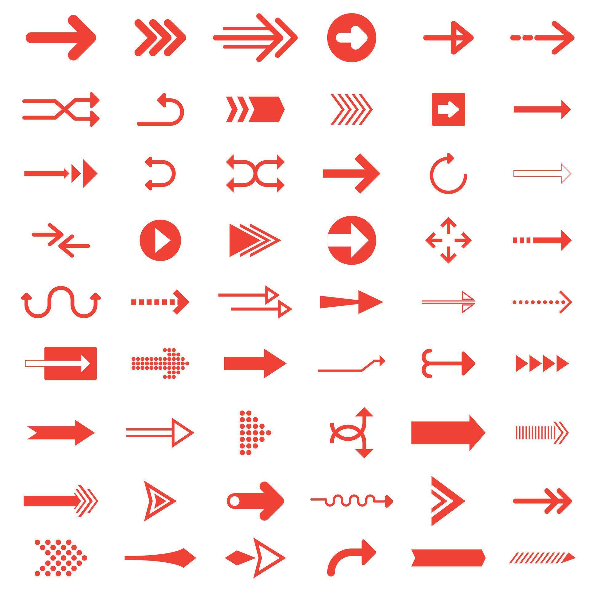 Free collection of illustrated arrow signs Stock Free