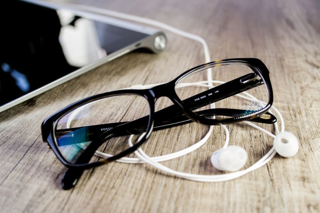 Eyeglasses on Table Stock Free