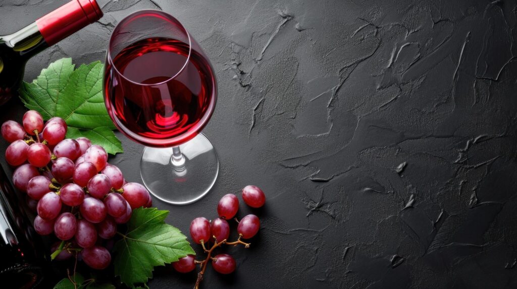 Wine advertisment background with copy space Free Photo