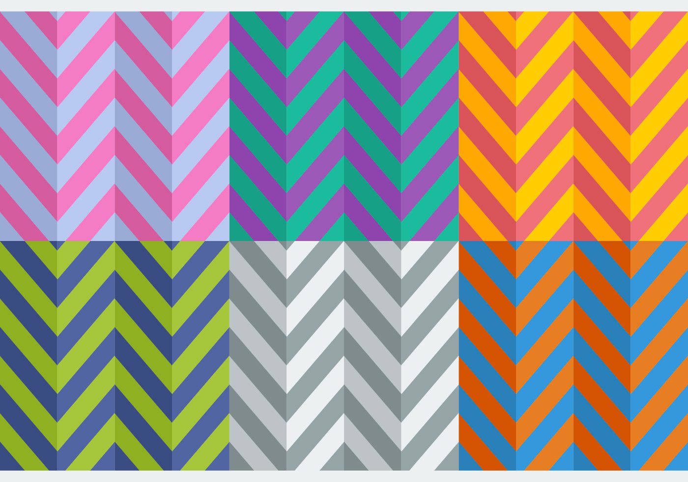 Free Flat Style Herringbone Patterns Free Vector