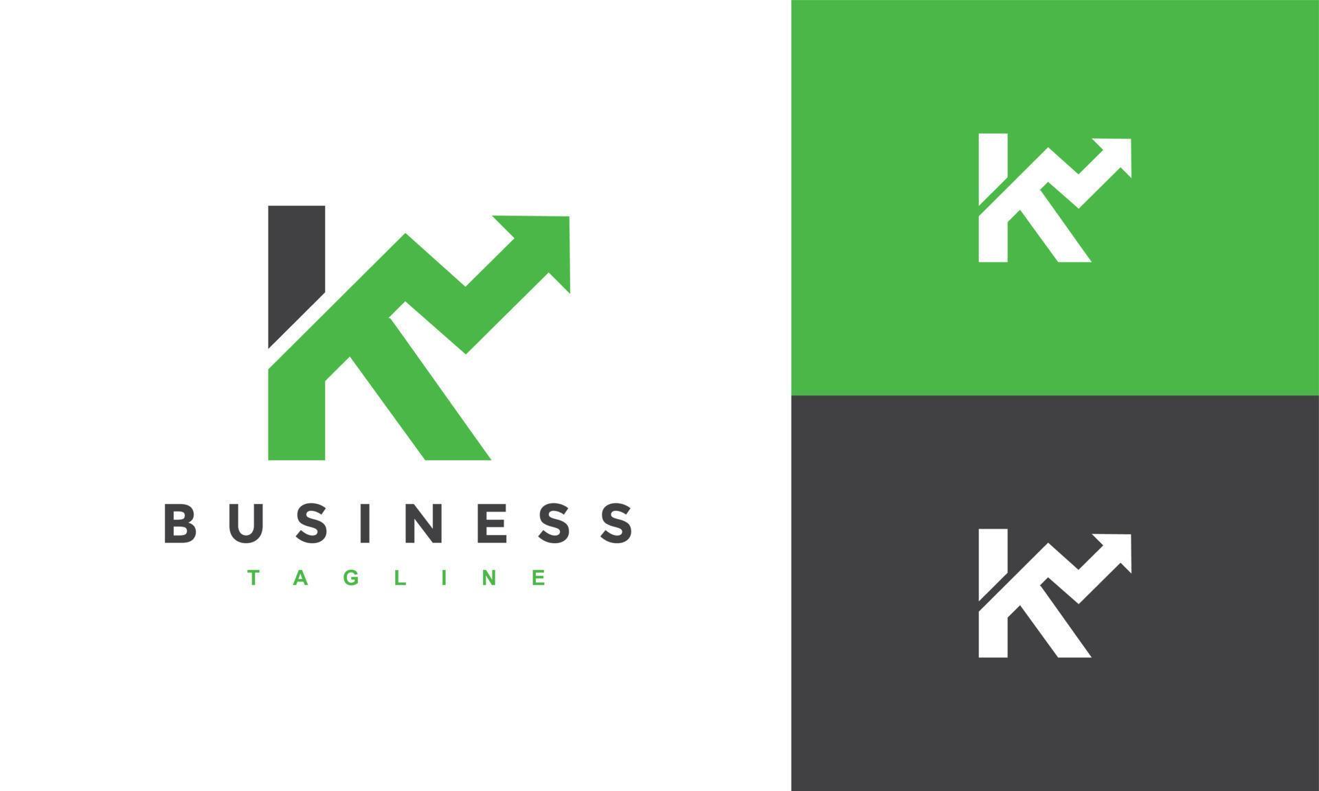 initial K graphic arrow logo Stock Free