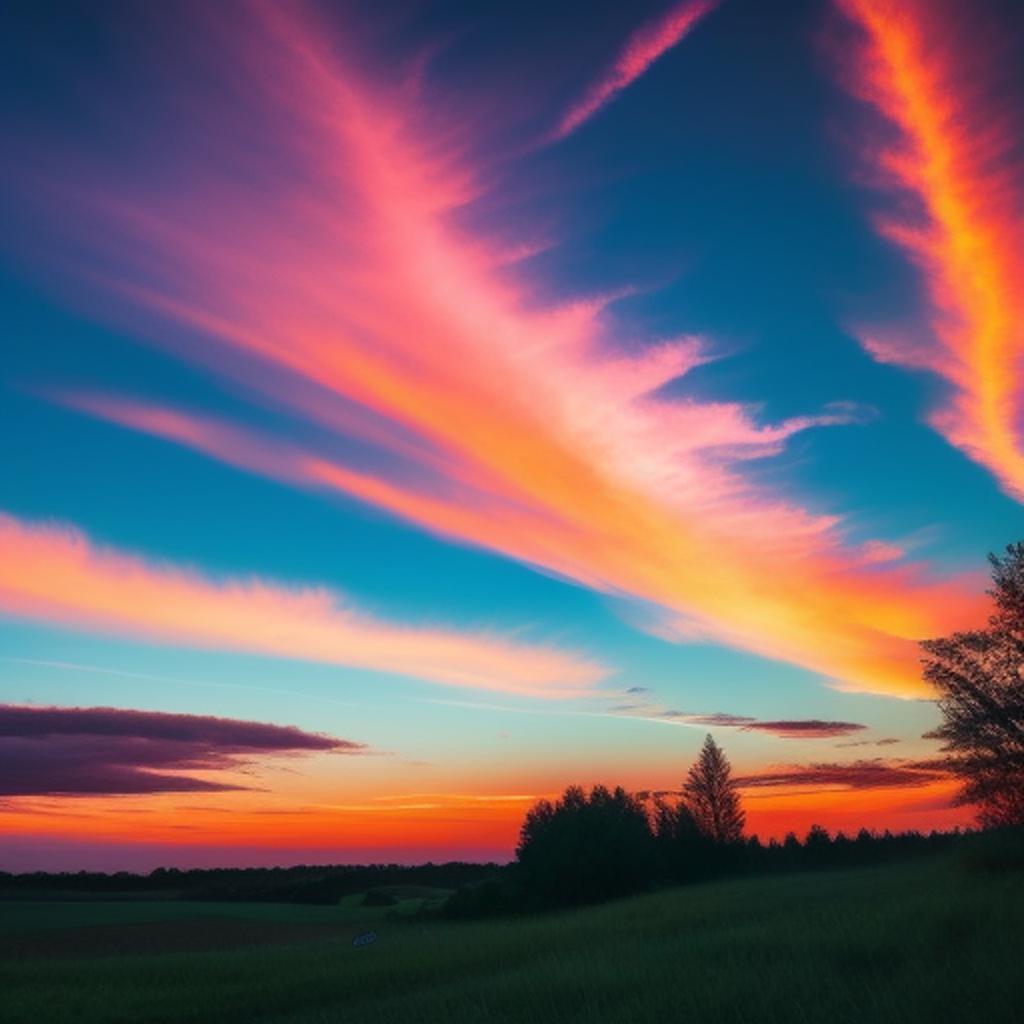 Colorful clouds, HD by by @ai_generated