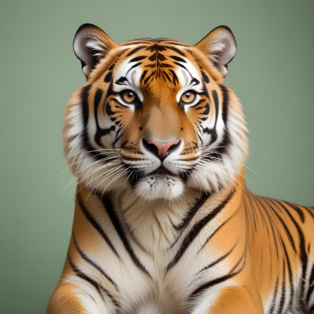 Tiger on plain background Stock Free