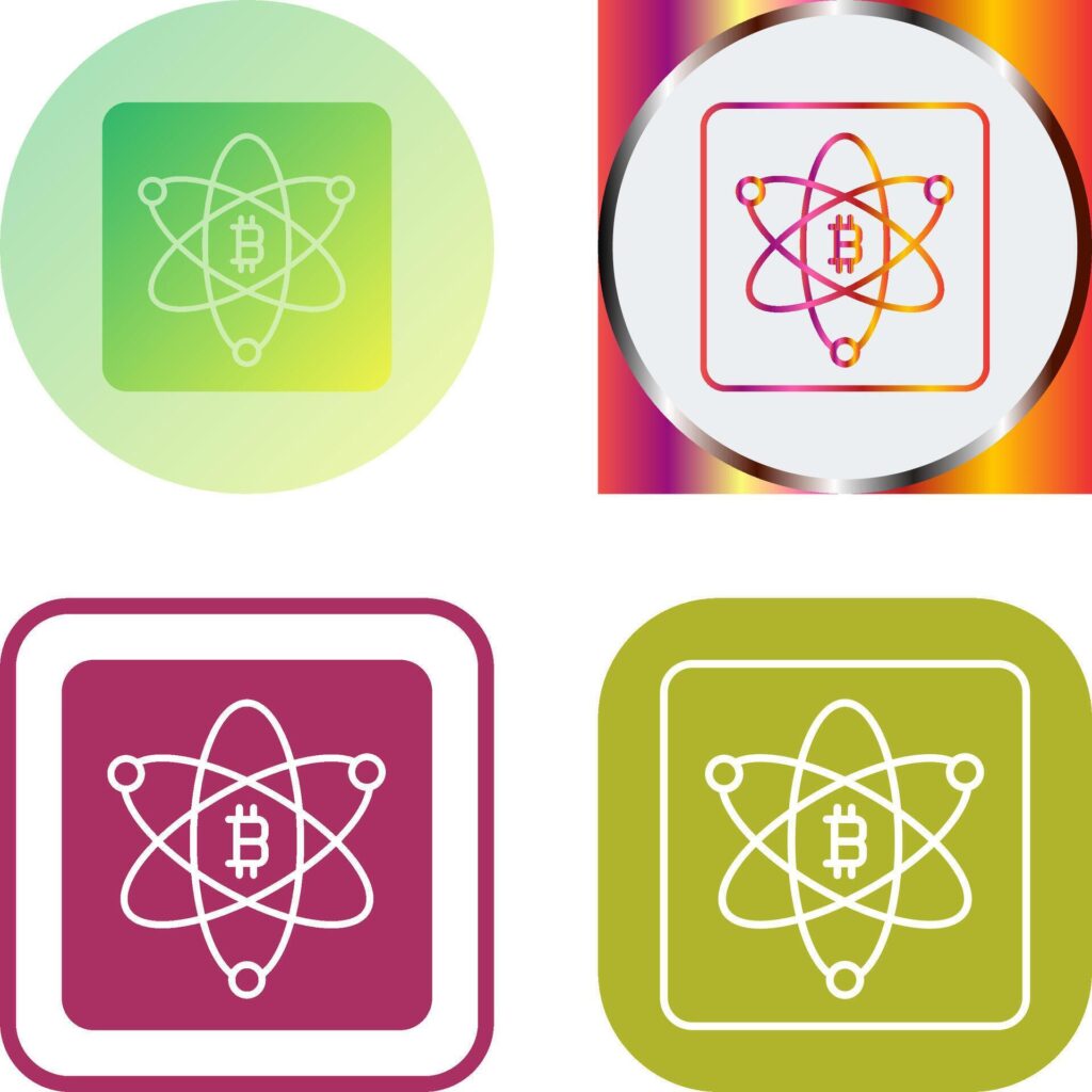 Bitcoin Science Icon Design Stock Free