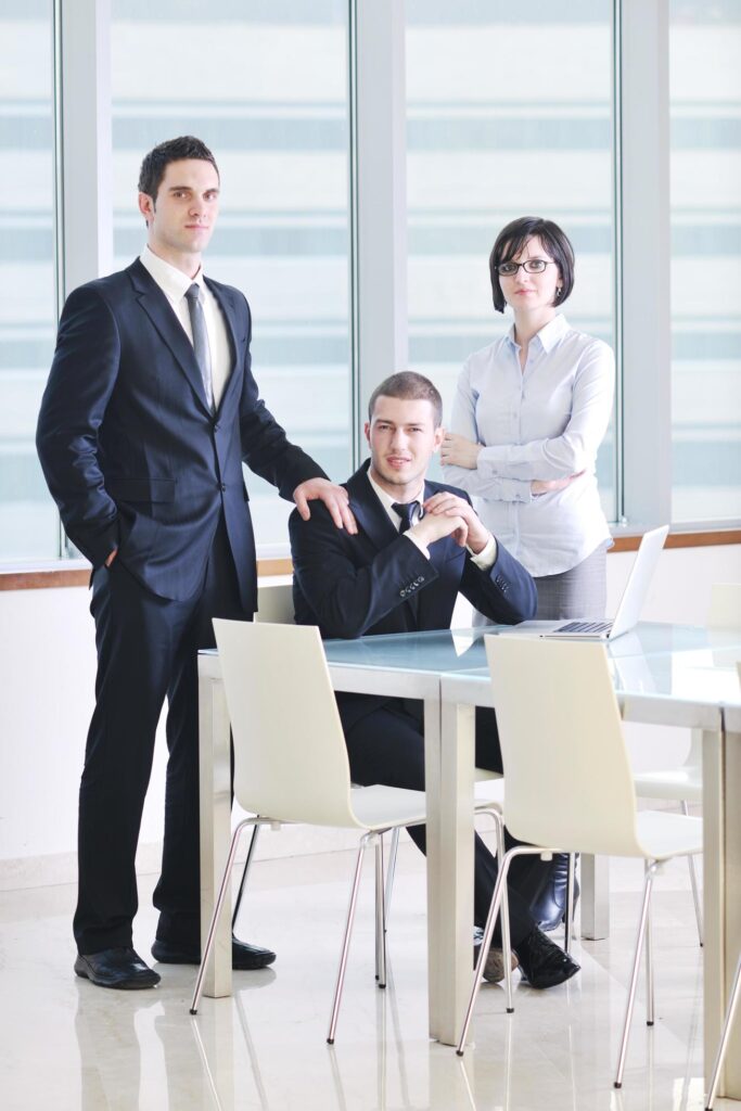 group of business people at meeting Stock Free