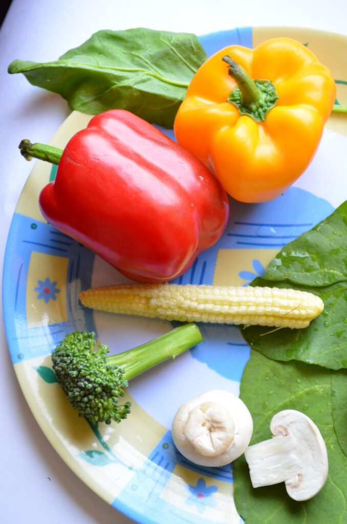 Veggies In A Plate Stock Free