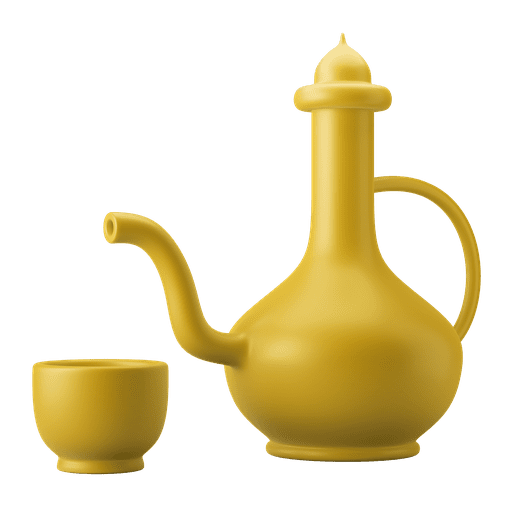 Teapot, iftar, arabian 3D illustration