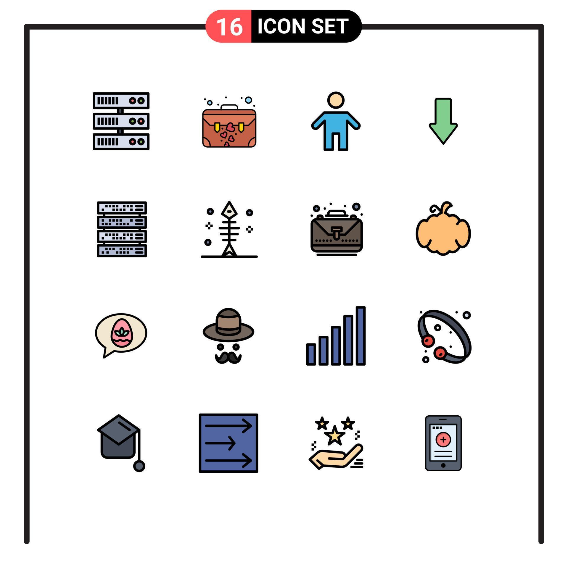 16 Creative Icons Modern Signs and Symbols of rack mount computer family download arrows Editable Creative Vector Design Elements Stock Free