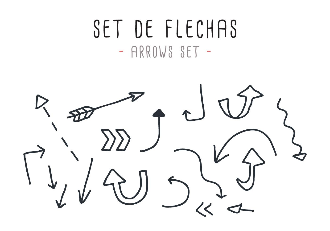 Vector Set de Flechas Stock Free and Free SVG