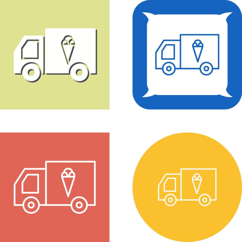 Icecream Van Icon Design Stock Free