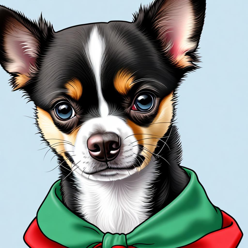 Chihuahua in cartoon style by @ai_generated