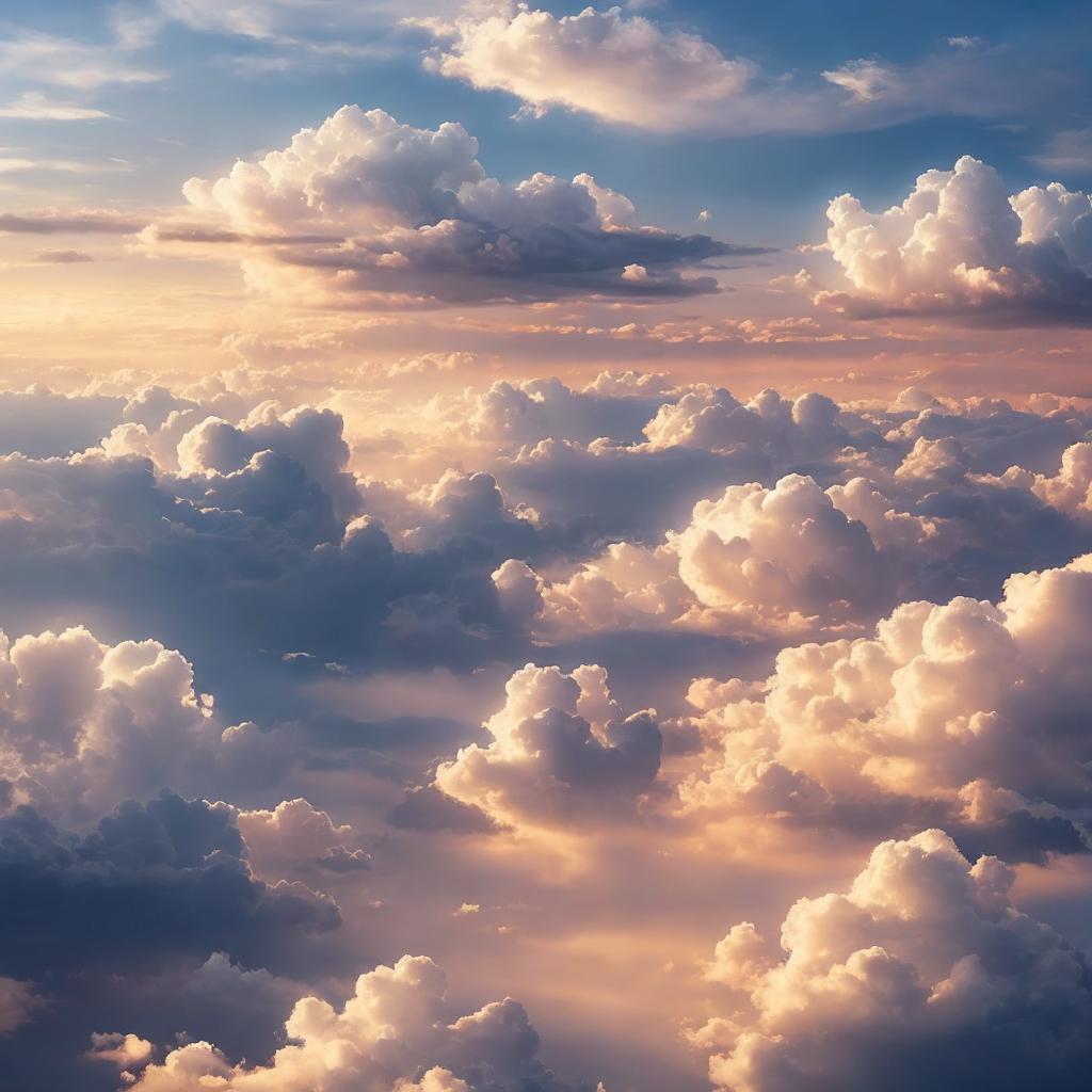 Clouds, dreamy atmosphere, aerial by @ai_generated