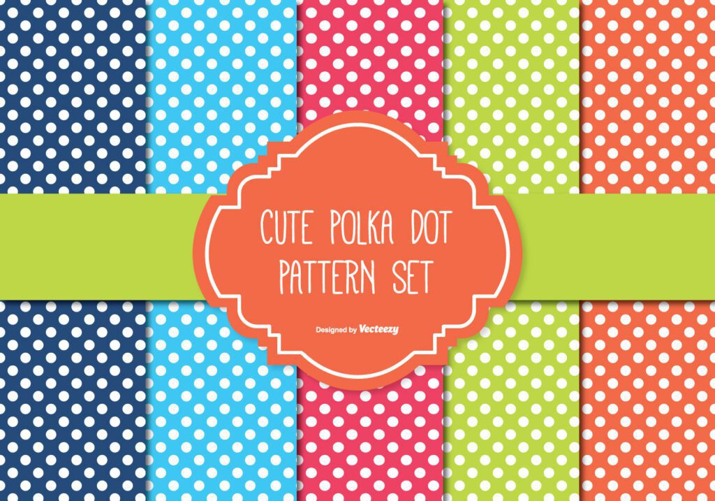 Polka Dot Pattern Set Free Vector and Free SVG