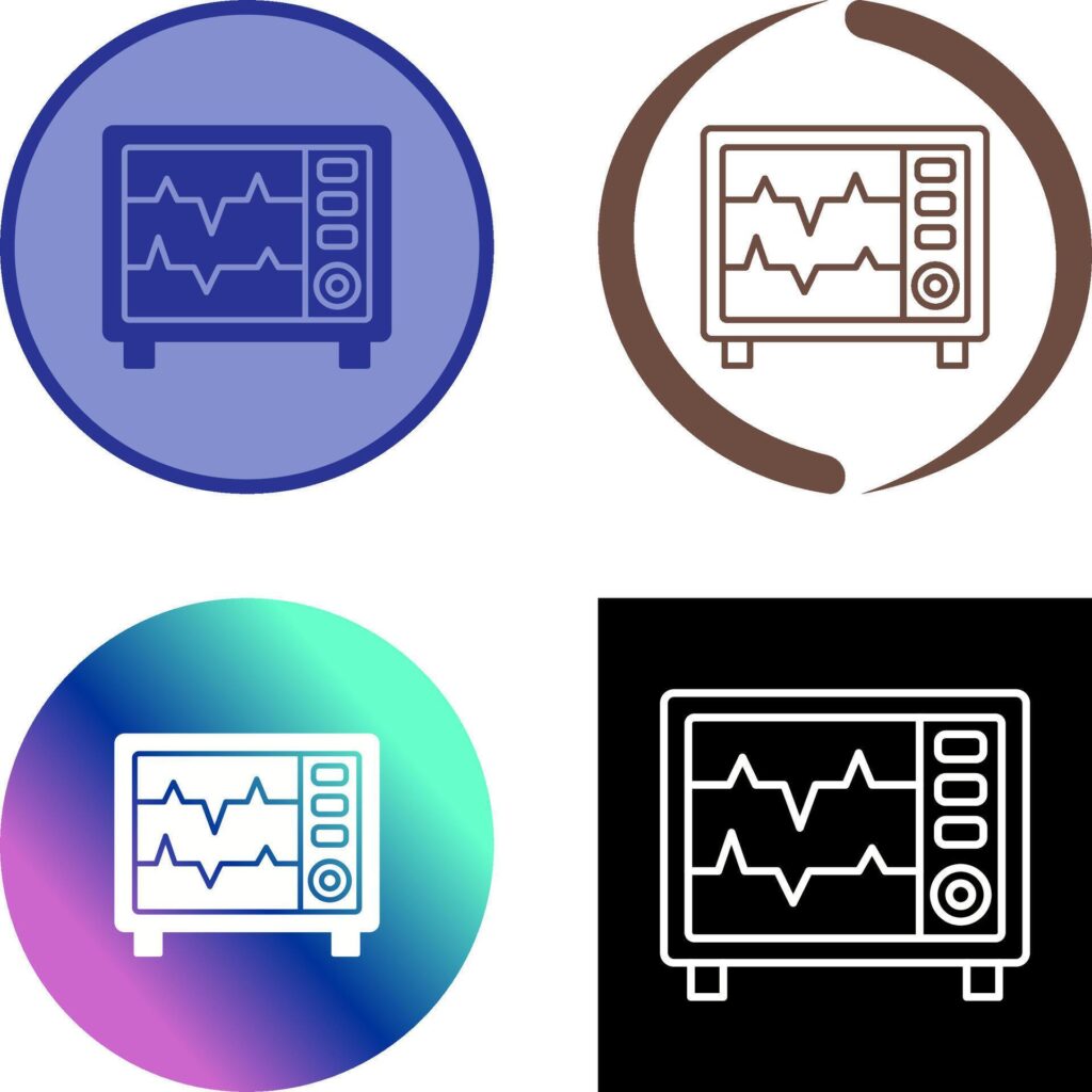 Heart Rate Monitor Icon Design Stock Free