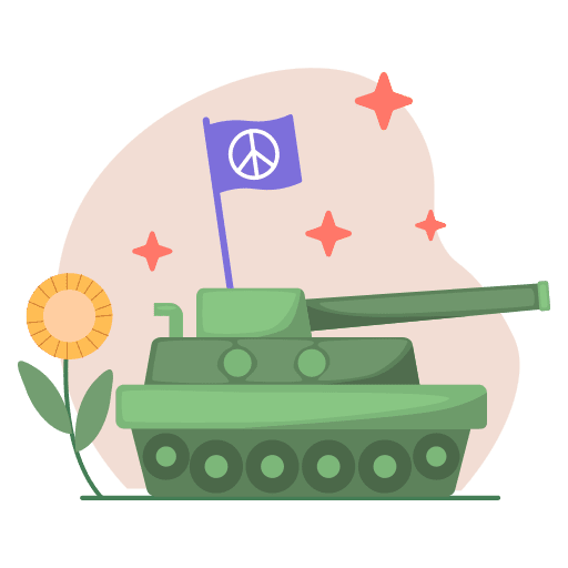 
									Tank, peace, stop the war illustration