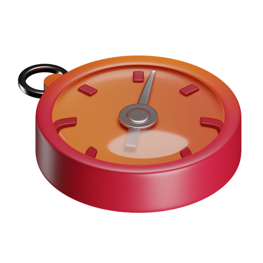 Time, timer, clock 3D illustration