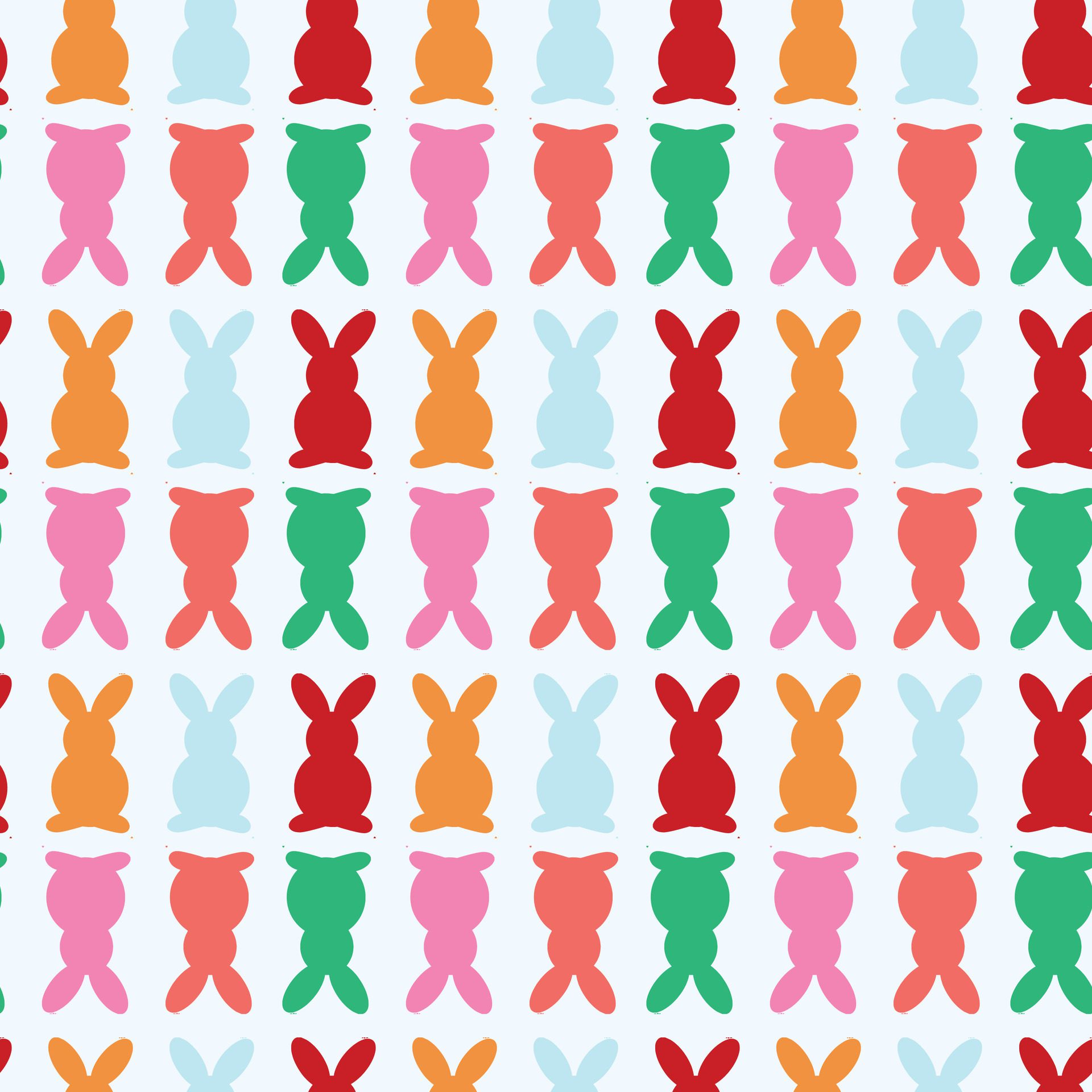 Cute Bunny Seamless Pattern Desig Free Vector