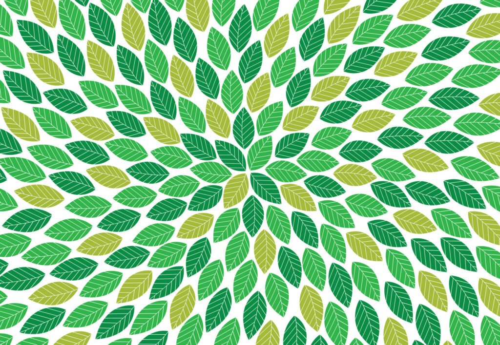 Leaves background pattern design. Hand drawn outline for banner, card. Vector illustration Free Vector