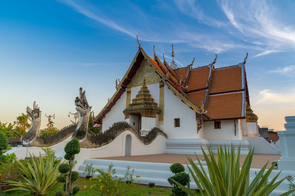 Wat Phumin is a famous temple in Nan province, Thailand. Stock Free