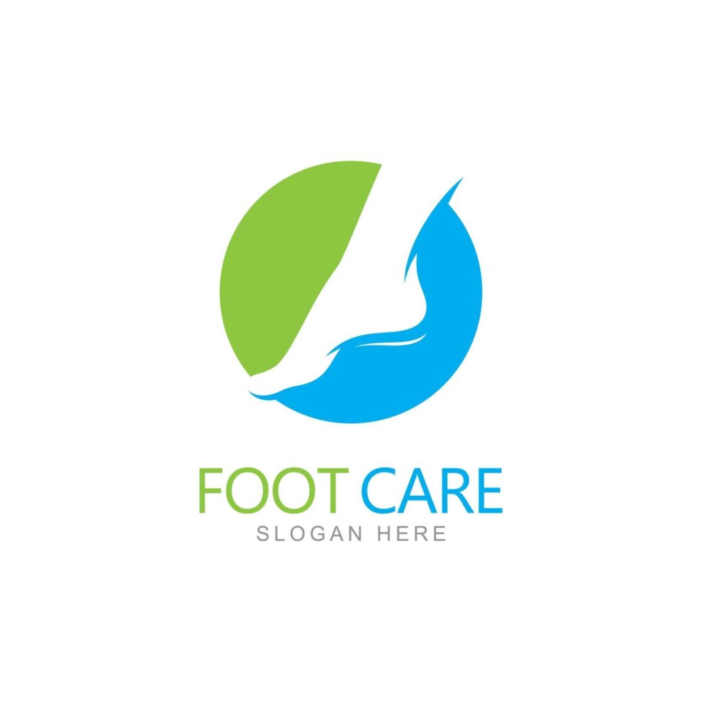 Foot care logo design template Stock Free