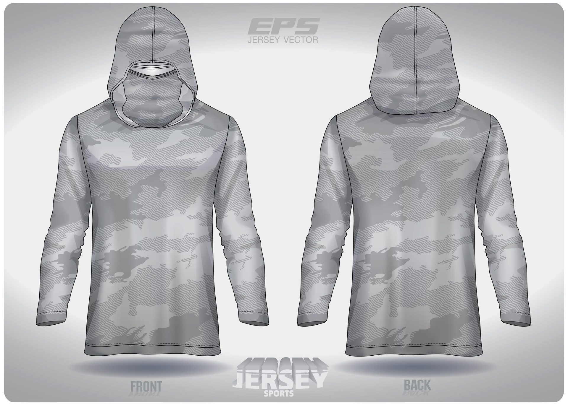 EPS jersey sports shirt .Zigzag gray camouflage pattern design, illustration, textile background for sports long sleeve hoodie Free Vector