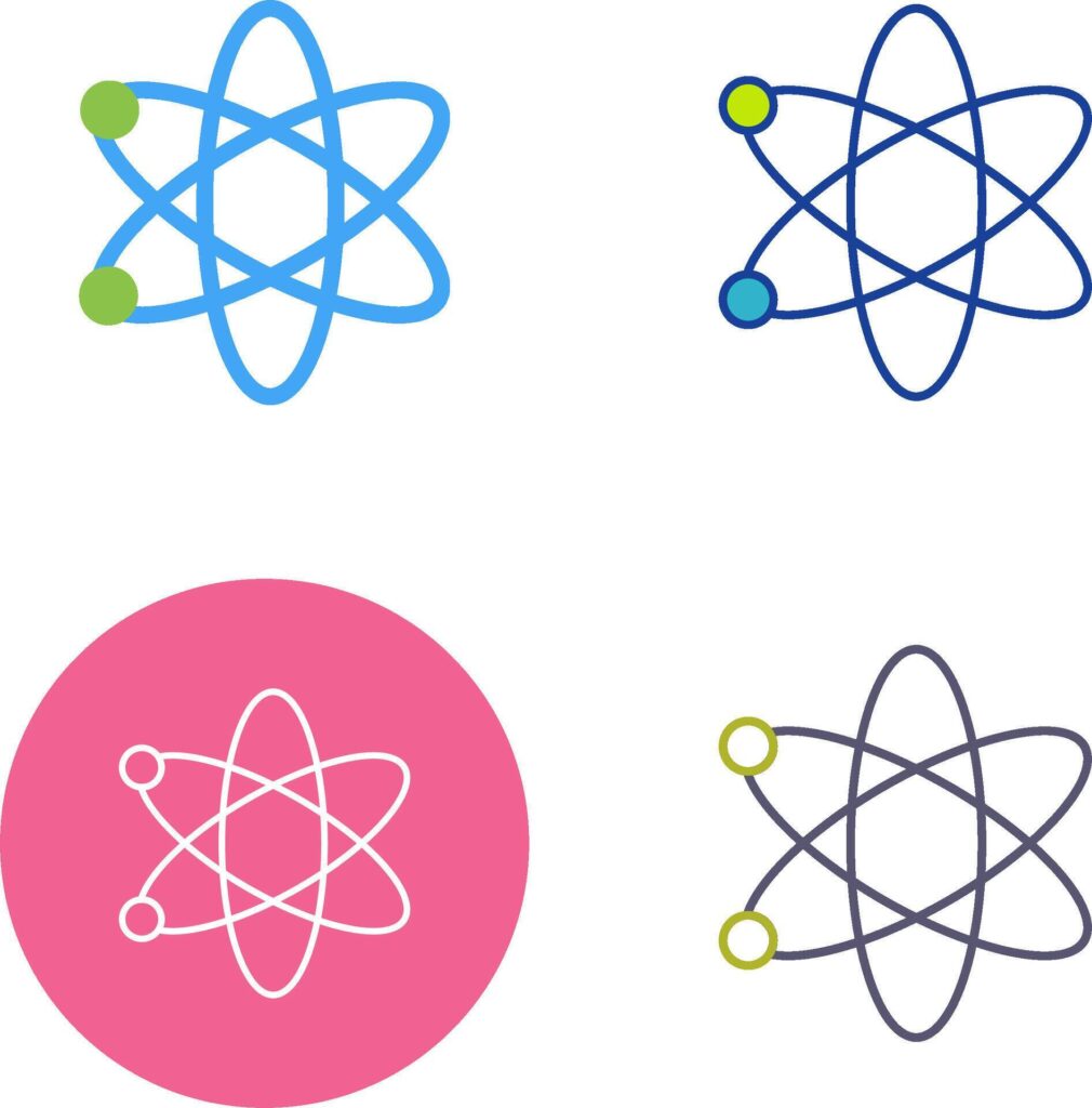 Atom Icon Design Stock Free