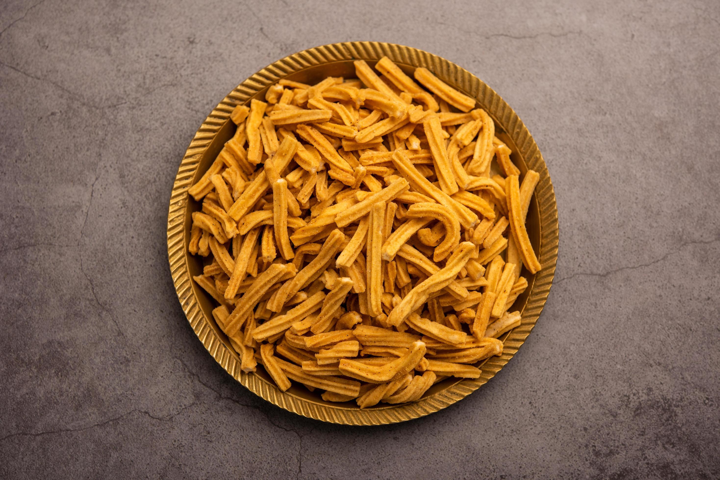 Salted Soya Sticks Indian namkeen food Stock Free