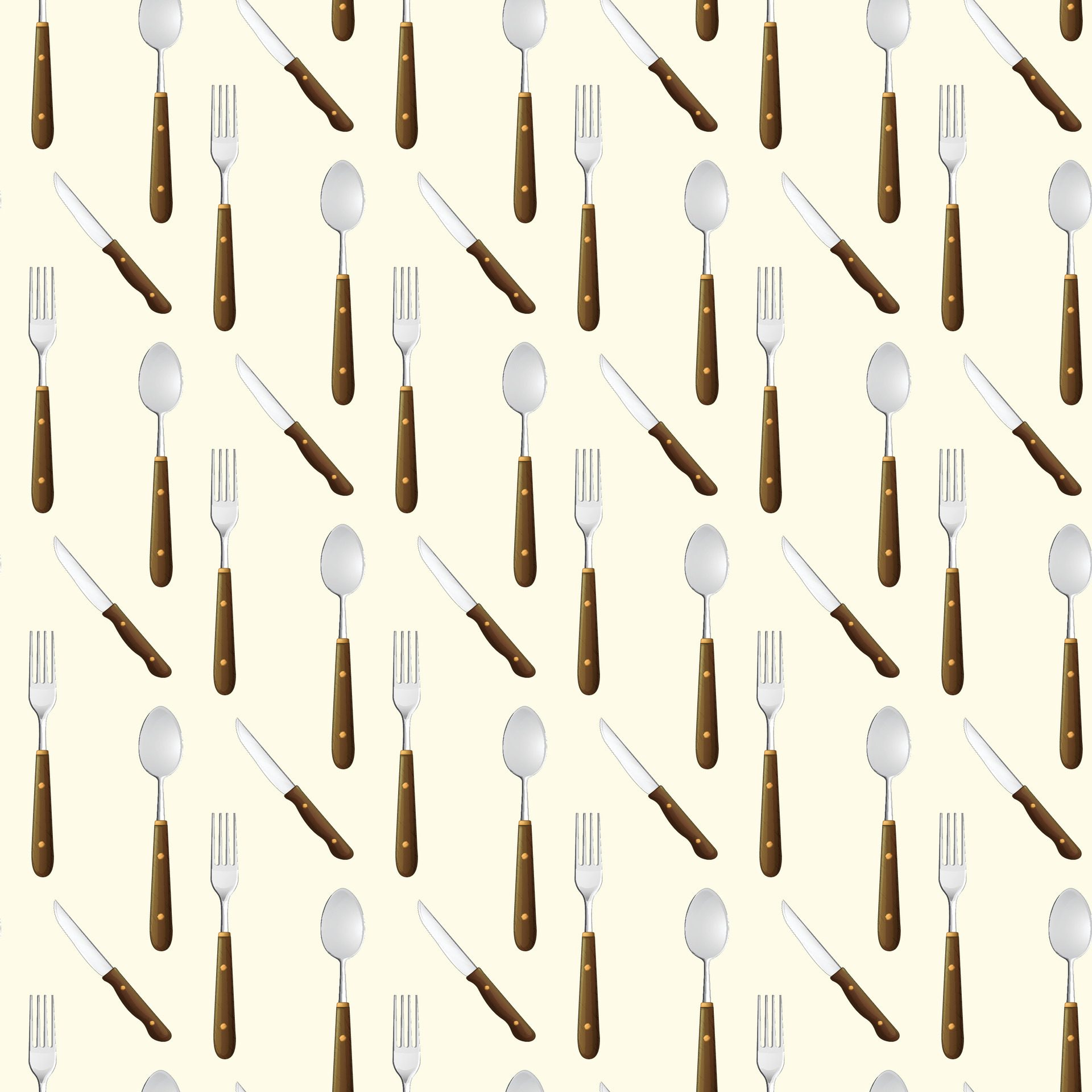 
									Kitchen Cutlery Seamless Pattern Design Free Vector