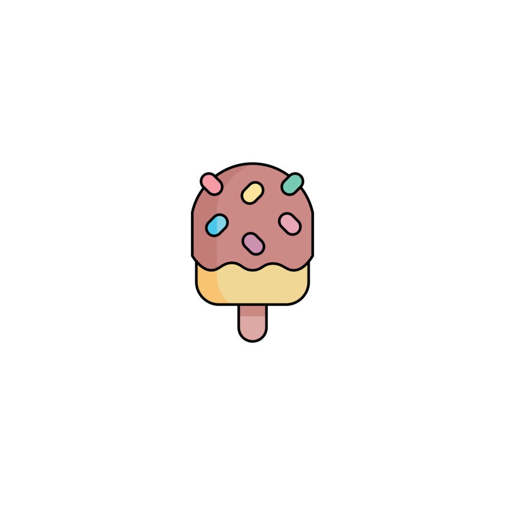 Ice cream illustration on white background. Free Vector