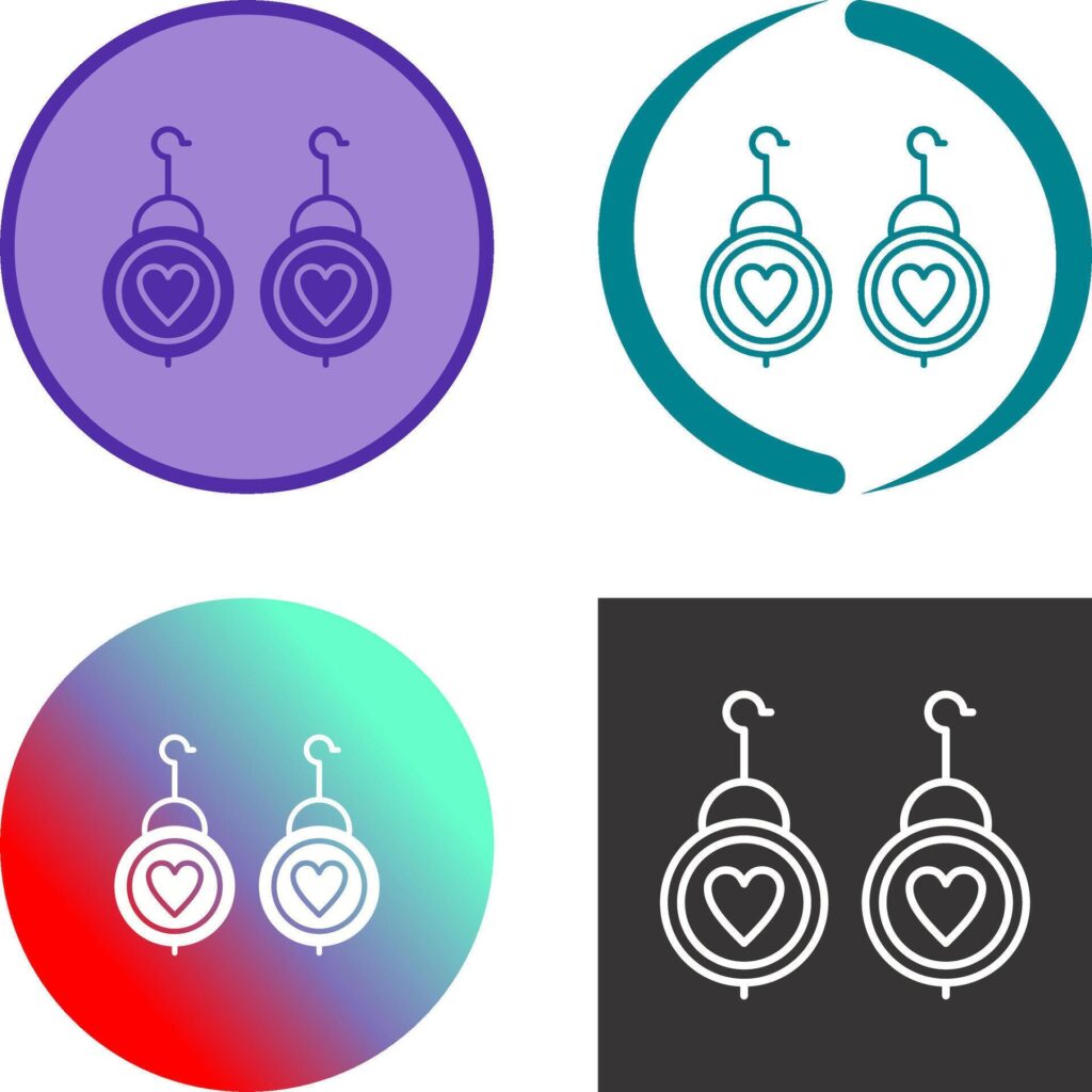 Earrings Icon Design Stock Free